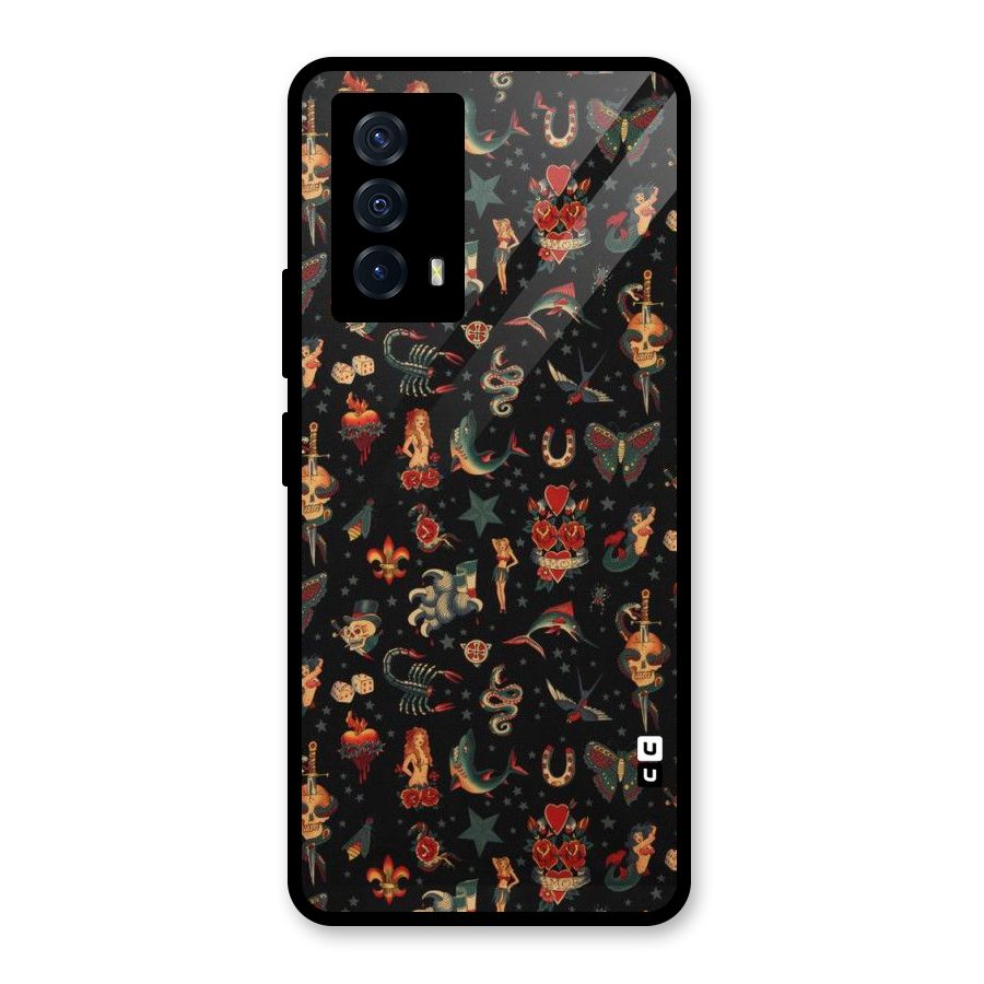 Dark Pattern Glass Back Case for Vivo iQOO Z5
