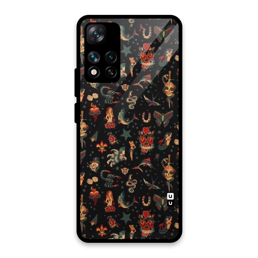 Dark Pattern Glass Back Case for Xiaomi 11i HyperCharge 5G