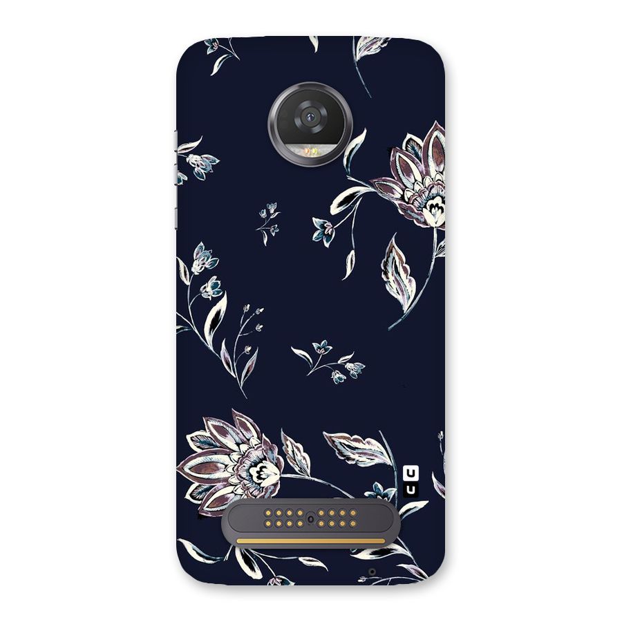 Dark Petals Back Case for Moto Z2 Play