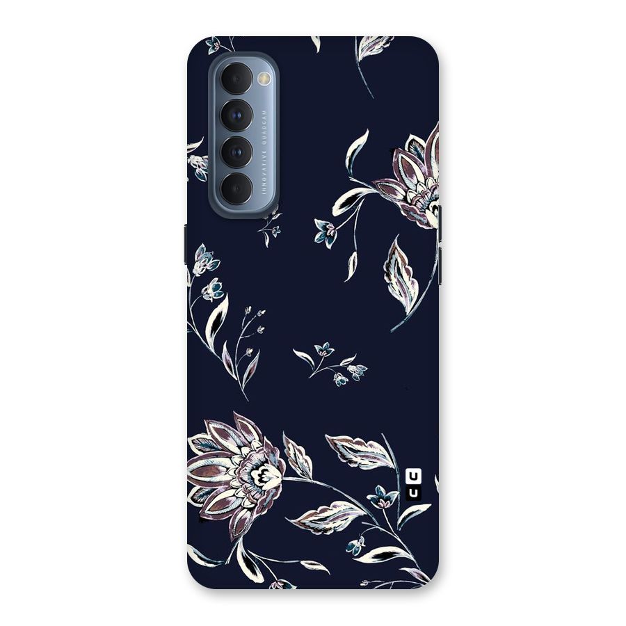 Dark Petals Back Case for Reno4 Pro