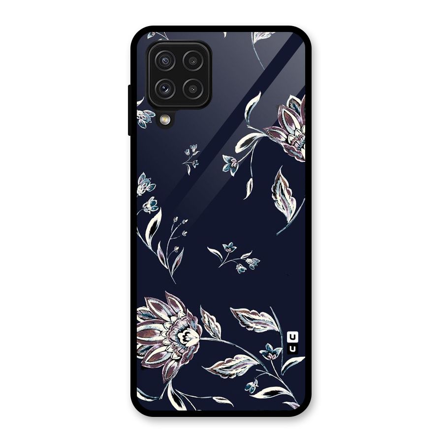 Dark Petals Glass Back Case for Galaxy A22 4G