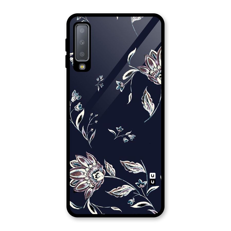 Dark Petals Glass Back Case for Galaxy A7 (2018)
