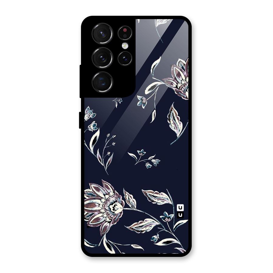 Dark Petals Glass Back Case for Galaxy S21 Ultra 5G