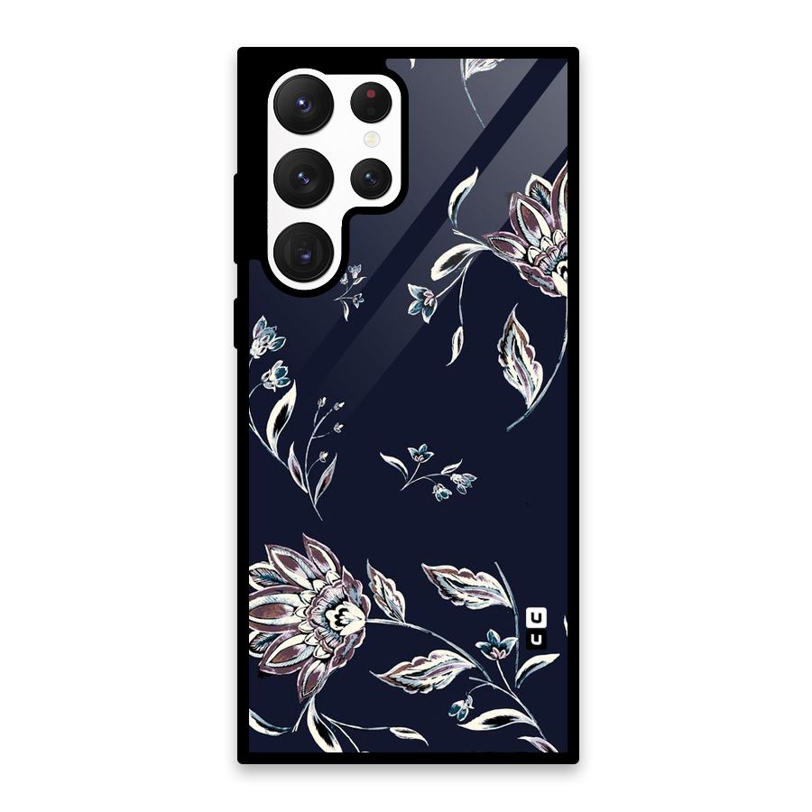 Dark Petals Glass Back Case for Galaxy S22 Ultra 5G