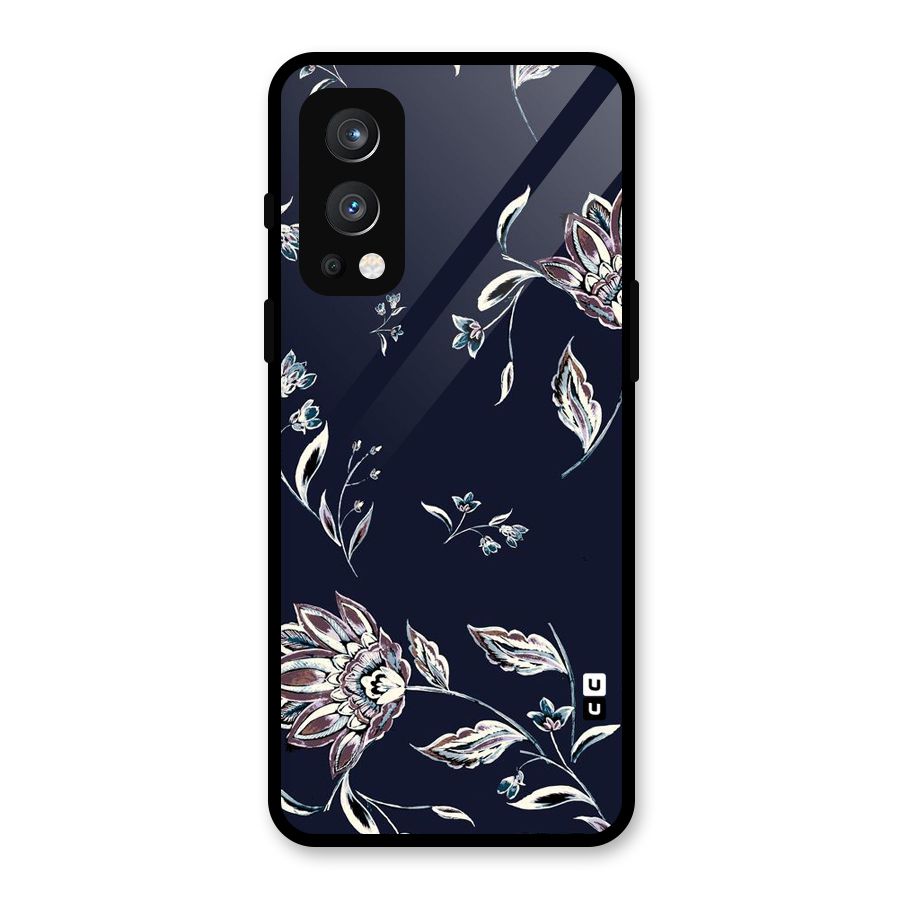 Dark Petals Glass Back Case for OnePlus Nord 2 5G