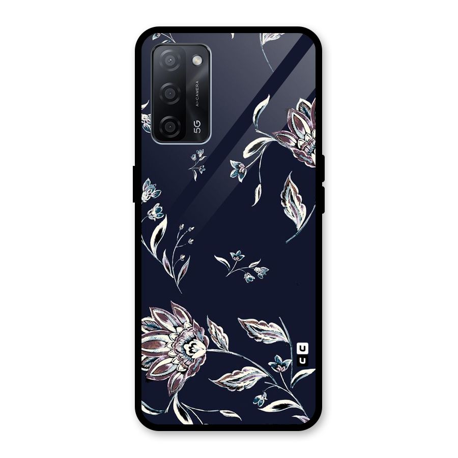 Dark Petals Glass Back Case for Oppo A53s 5G