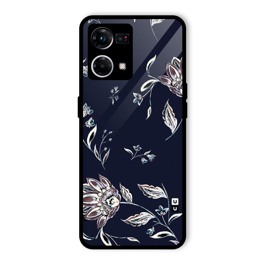 Dark Petals Glass Back Case for Oppo F21s Pro 4G