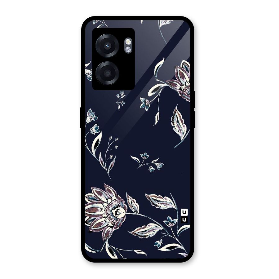 Dark Petals Glass Back Case for Oppo K10 (5G)