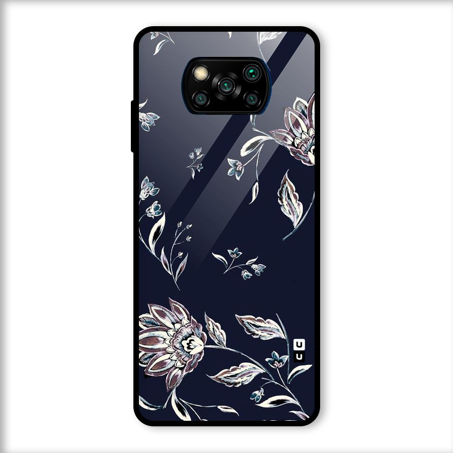 Dark Petals Glass Back Case for Poco X3