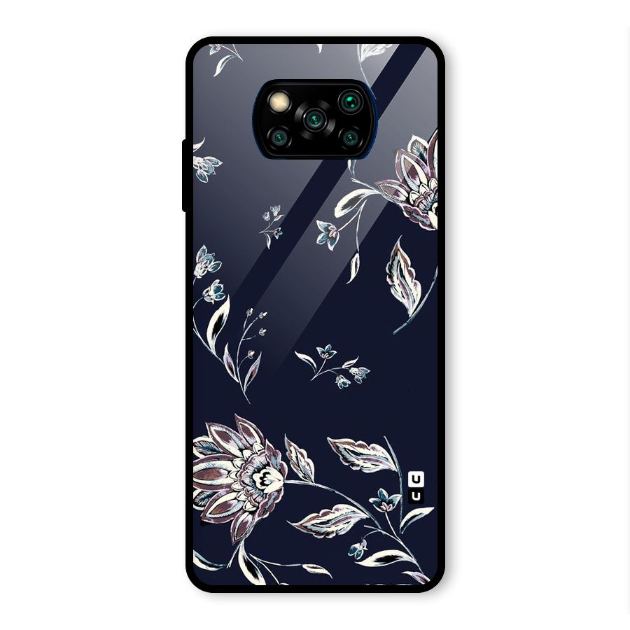 Dark Petals Glass Back Case for Poco X3 Pro
