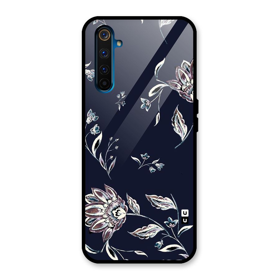 Dark Petals Glass Back Case for Realme 6 Pro