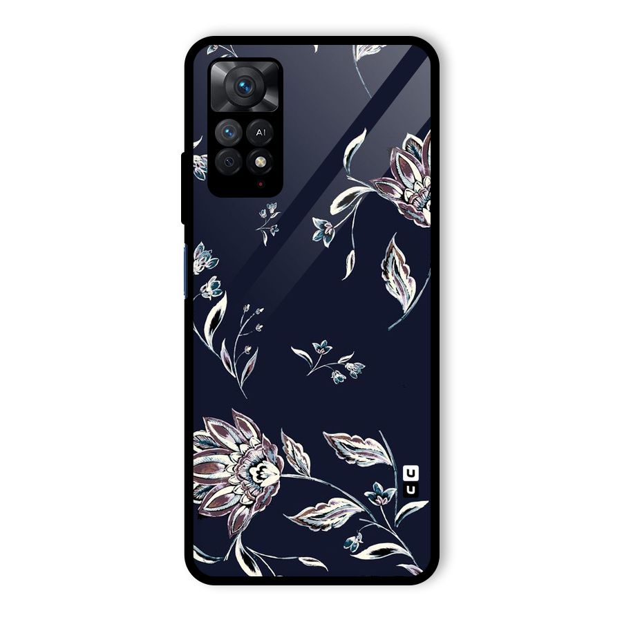 Dark Petals Glass Back Case for Redmi Note 11 Pro