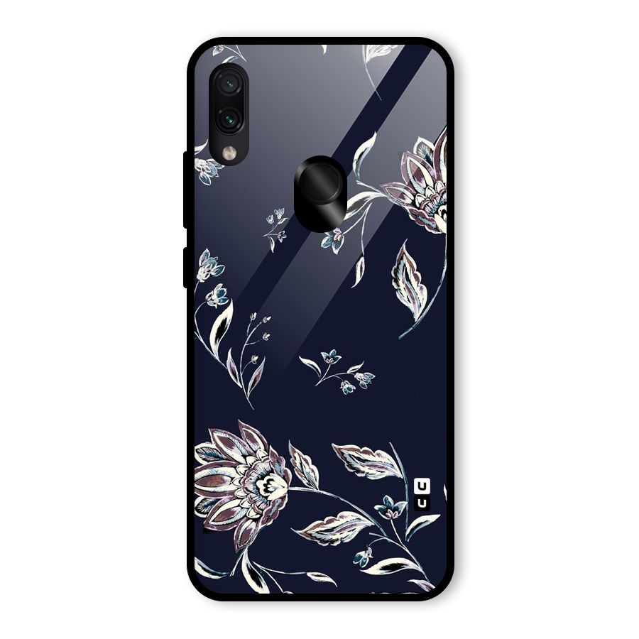 Dark Petals Glass Back Case for Redmi Note 7 Pro