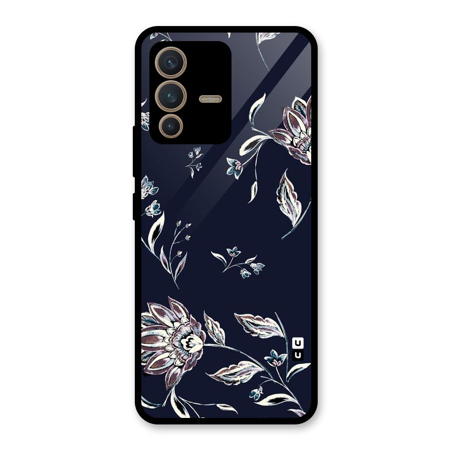 Dark Petals Glass Back Case for Vivo V23 5G