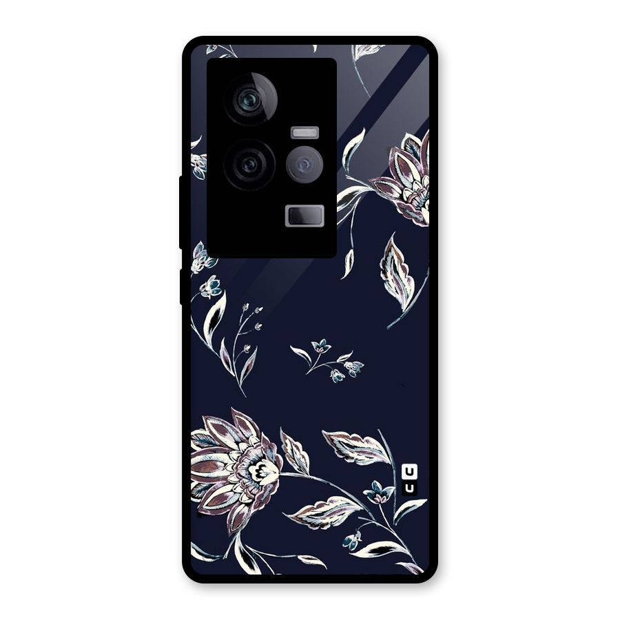 Dark Petals Glass Back Case for Vivo iQOO 11 5G