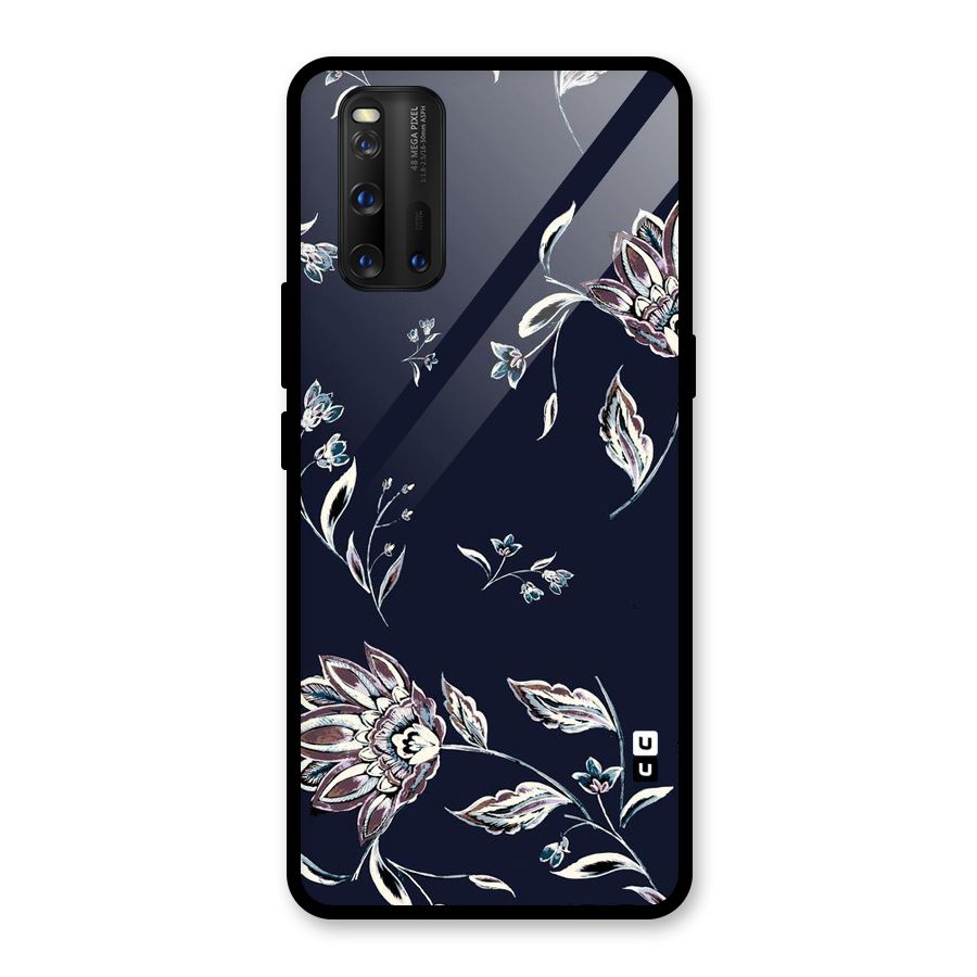 Dark Petals Glass Back Case for Vivo iQOO 3