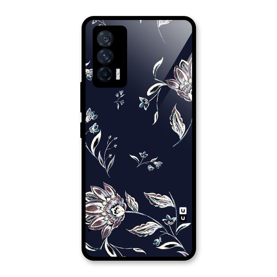 Dark Petals Glass Back Case for Vivo iQOO 7 5G
