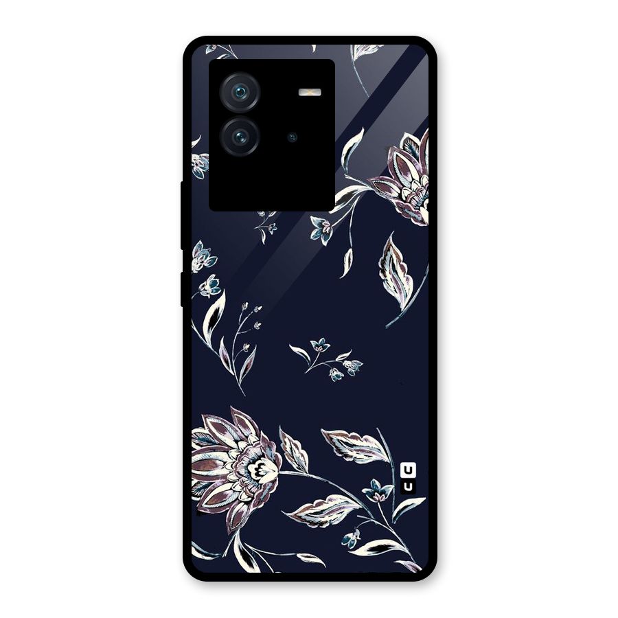 Dark Petals Glass Back Case for Vivo iQOO Neo 6 5G