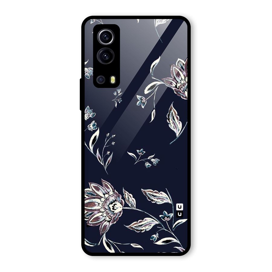 Dark Petals Glass Back Case for Vivo iQOO Z3