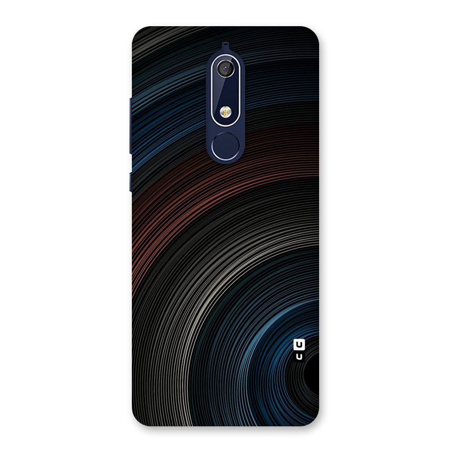 Dark Shade Swirls Back Case for Nokia 5.1