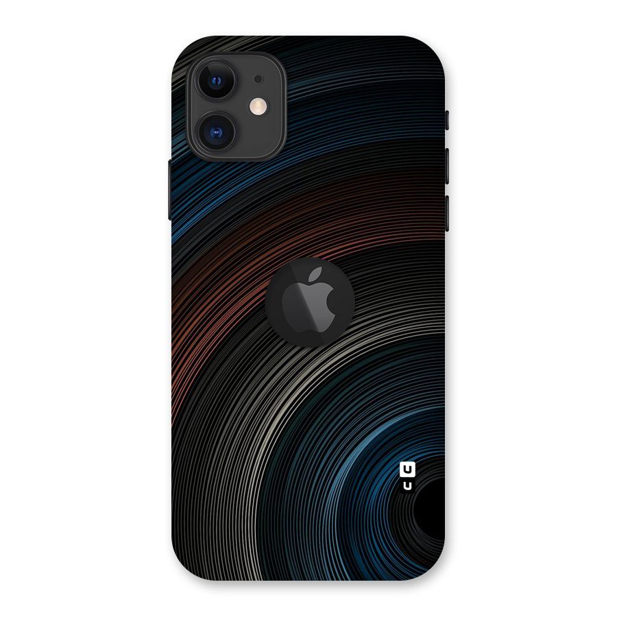 Dark Shade Swirls Back Case for iPhone 11 Logo Cut