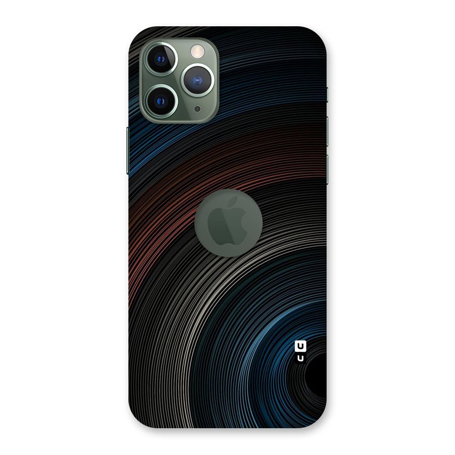 Dark Shade Swirls Back Case for iPhone 11 Pro Logo  Cut