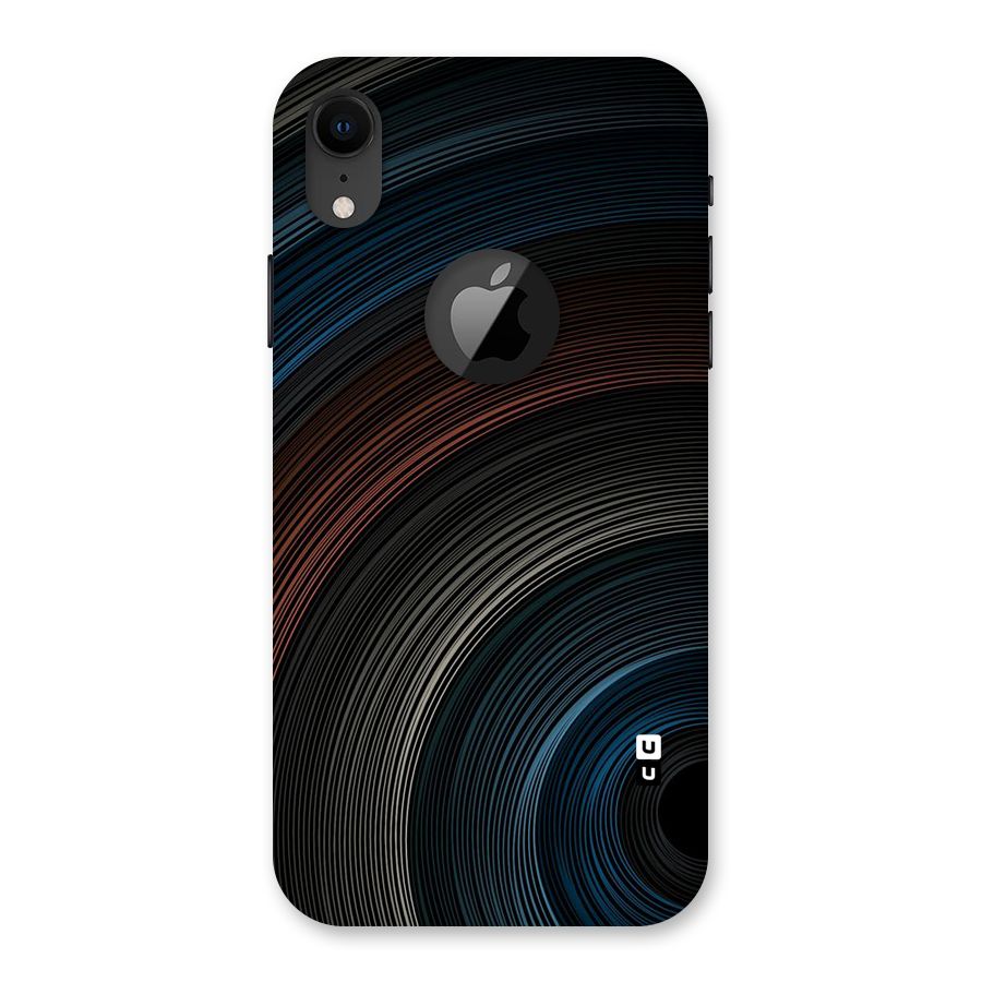 Dark Shade Swirls Back Case for iPhone XR Logo Cut