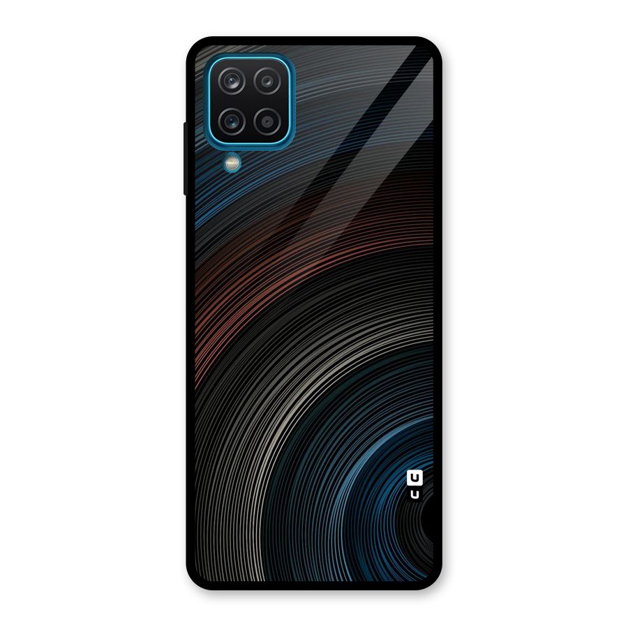 Dark Shade Swirls Glass Back Case for Galaxy A12