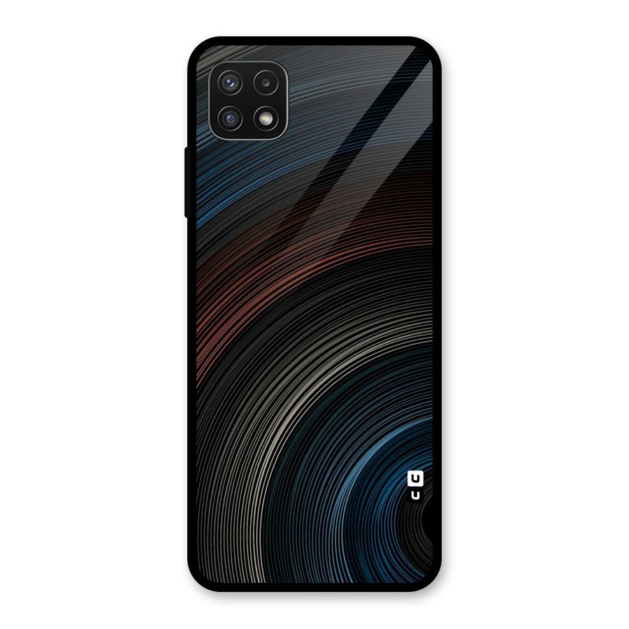 Dark Shade Swirls Glass Back Case for Galaxy A22 5G