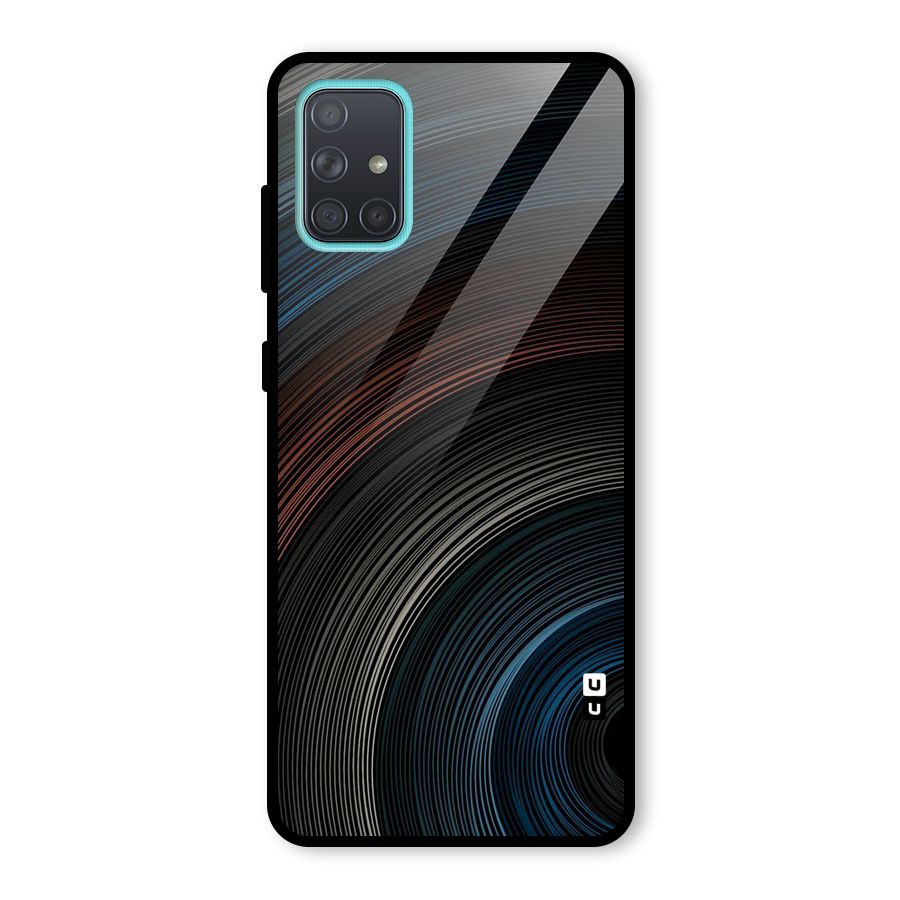 Dark Shade Swirls Glass Back Case for Galaxy A71