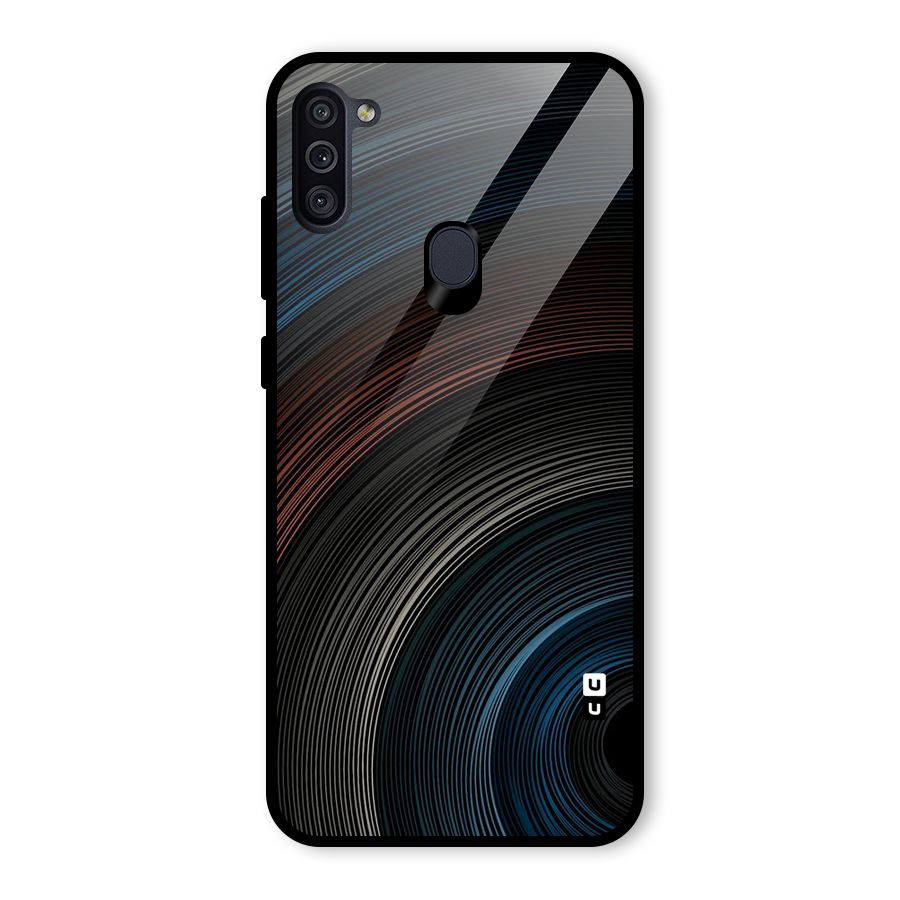 Dark Shade Swirls Glass Back Case for Galaxy M11