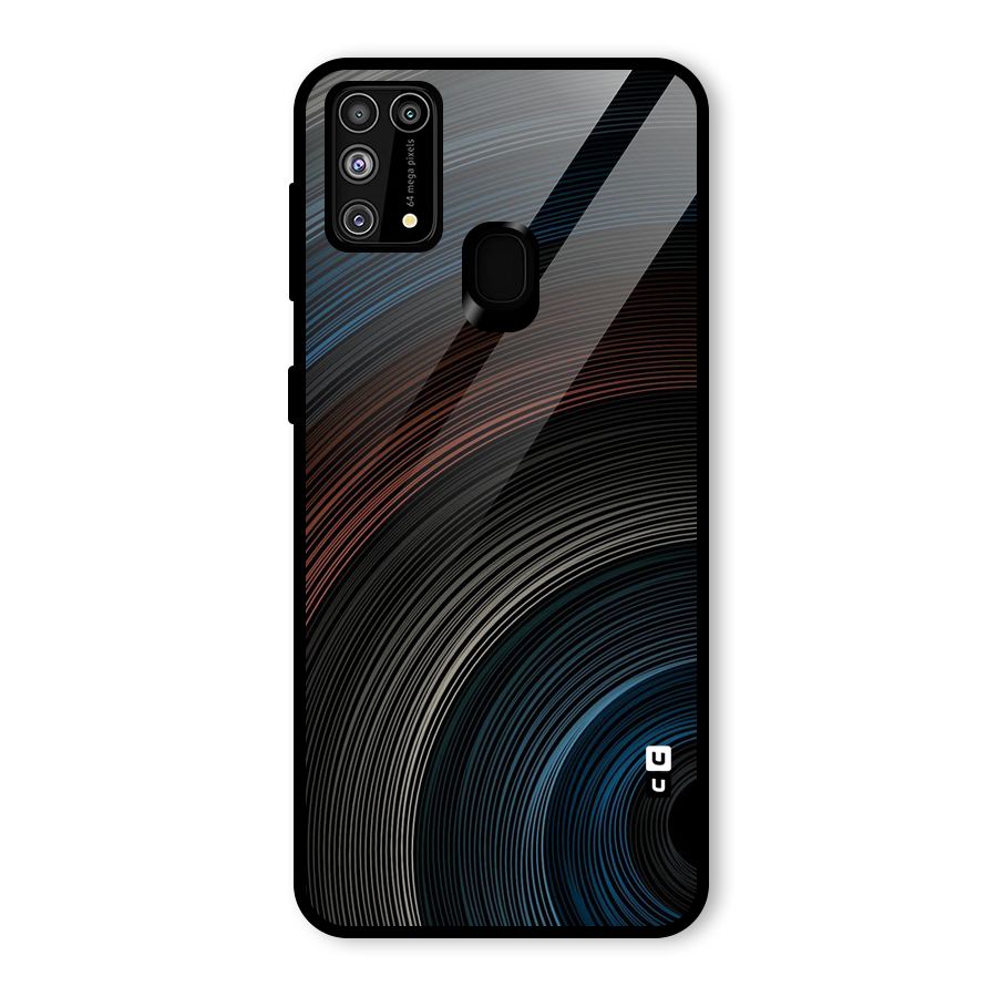 Dark Shade Swirls Glass Back Case for Galaxy M31