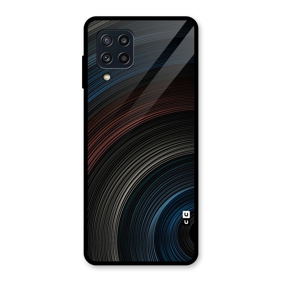 Dark Shade Swirls Glass Back Case for Galaxy M32