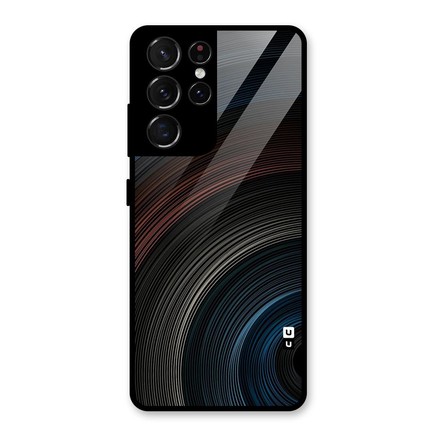 Dark Shade Swirls Glass Back Case for Galaxy S21 Ultra 5G