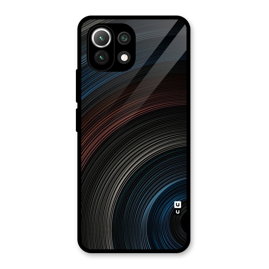 Dark Shade Swirls Glass Back Case for Mi 11 Lite