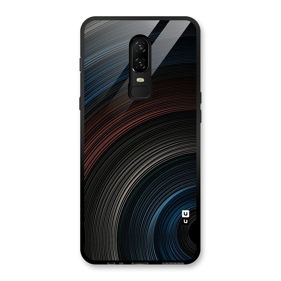Dark Shade Swirls Glass Back Case for OnePlus 6