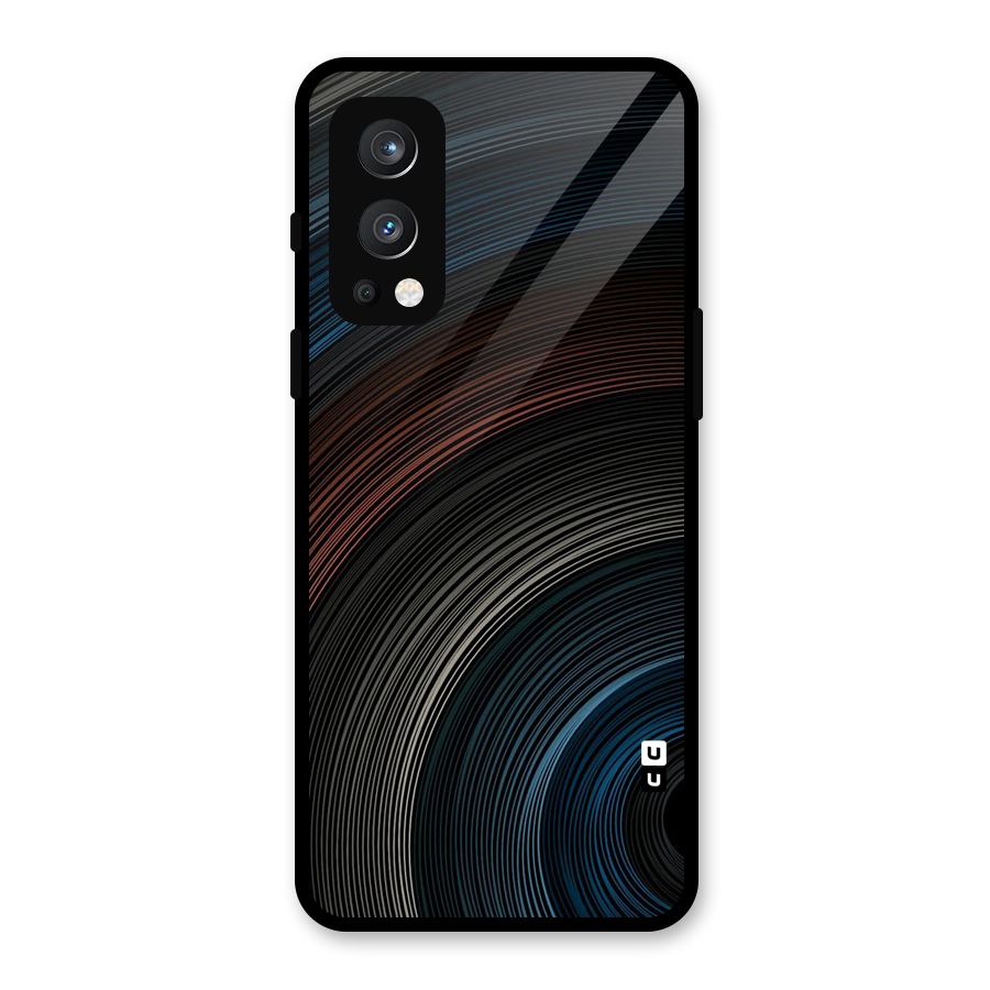 Dark Shade Swirls Glass Back Case for OnePlus Nord 2 5G