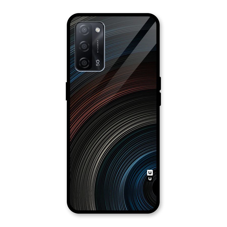 Dark Shade Swirls Glass Back Case for Oppo A53s 5G