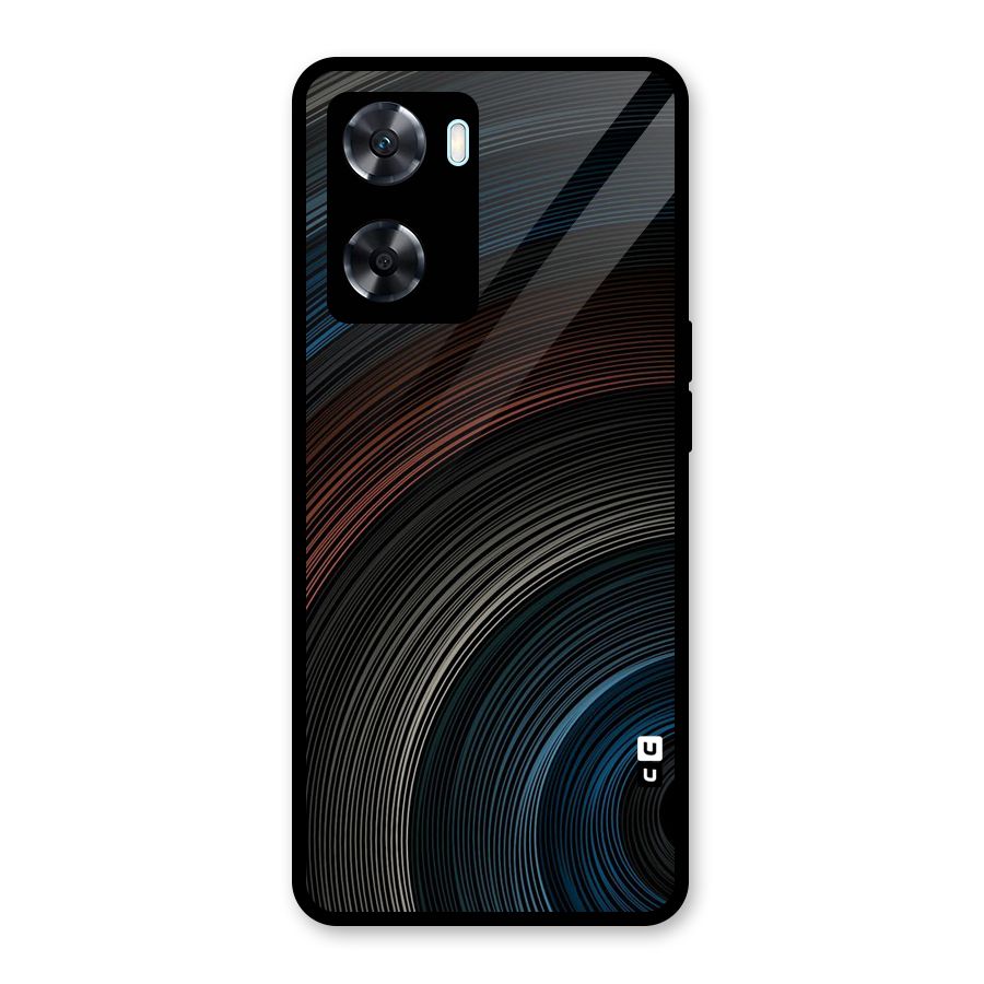 Dark Shade Swirls Glass Back Case for Oppo A77