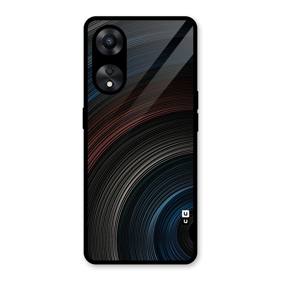 Dark Shade Swirls Glass Back Case for Oppo A78