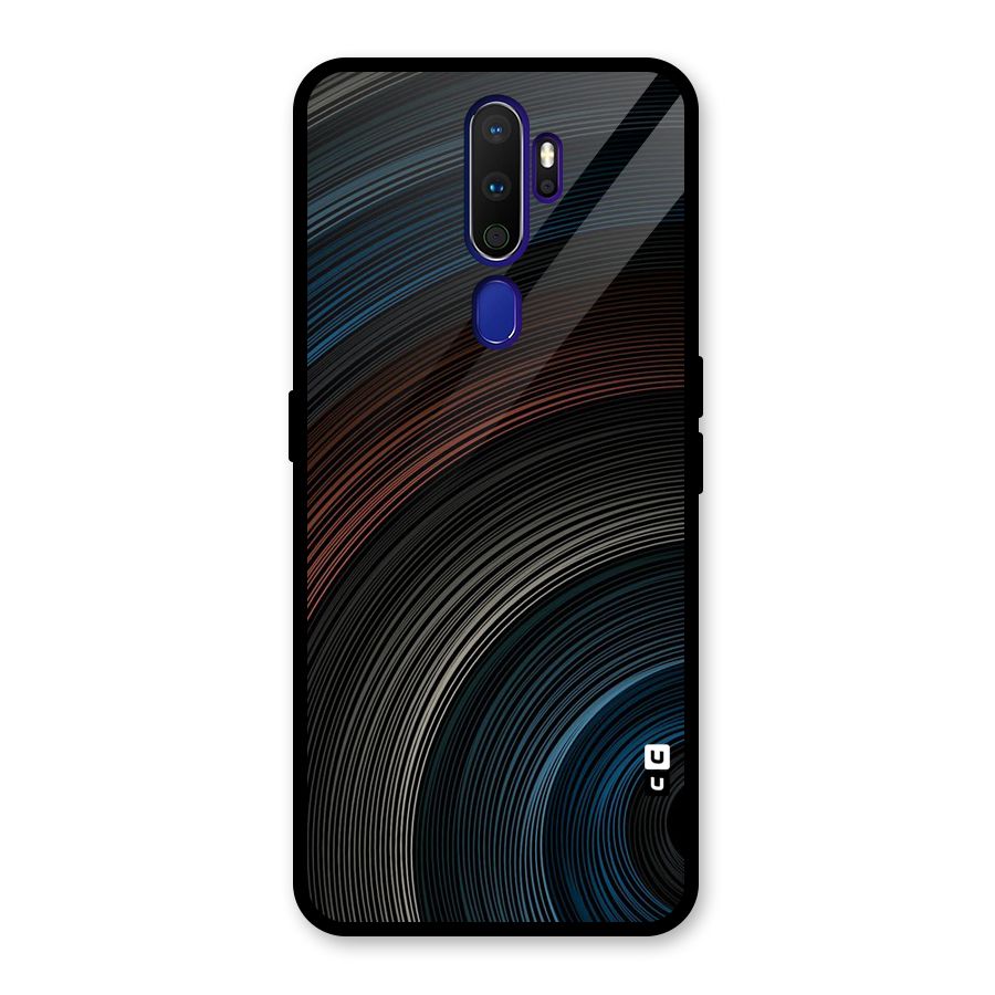 Dark Shade Swirls Glass Back Case for Oppo A9 (2020)