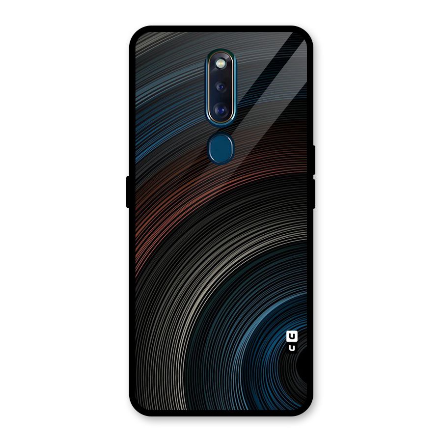 Dark Shade Swirls Glass Back Case for Oppo F11 Pro