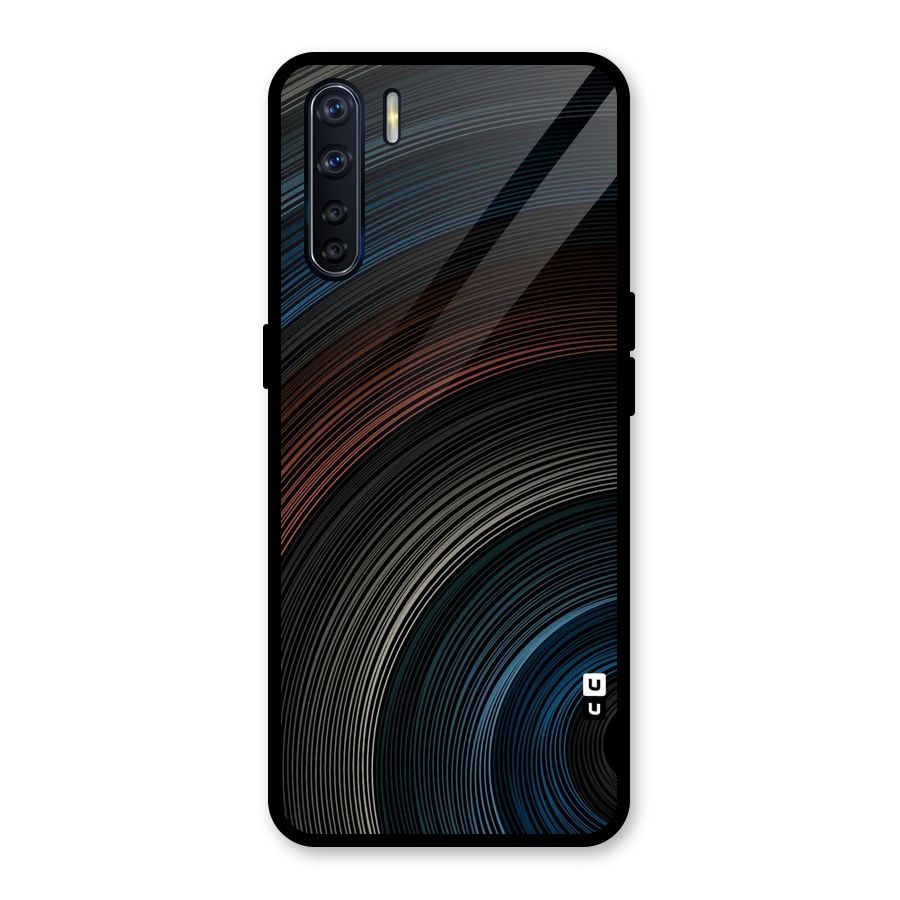 Dark Shade Swirls Glass Back Case for Oppo F15