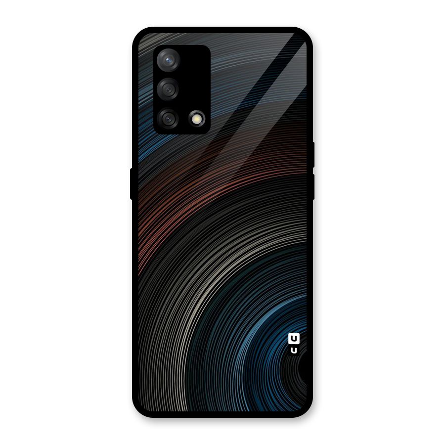 Dark Shade Swirls Glass Back Case for Oppo F19