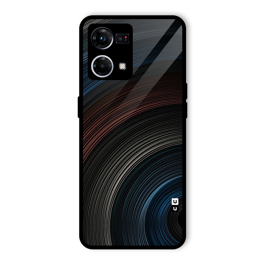Dark Shade Swirls Glass Back Case for Oppo F21s Pro 4G