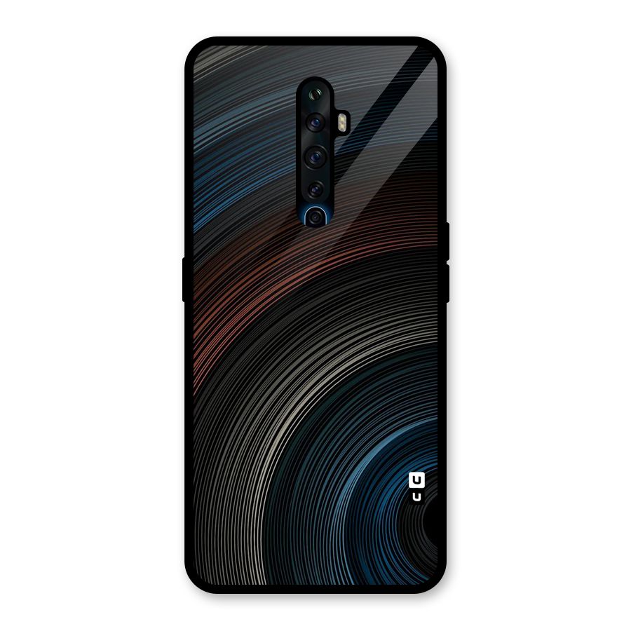 Dark Shade Swirls Glass Back Case for Oppo Reno2 F