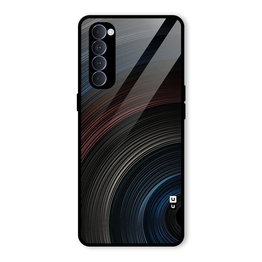 Dark Shade Swirls Glass Back Case for Oppo Reno4 Pro