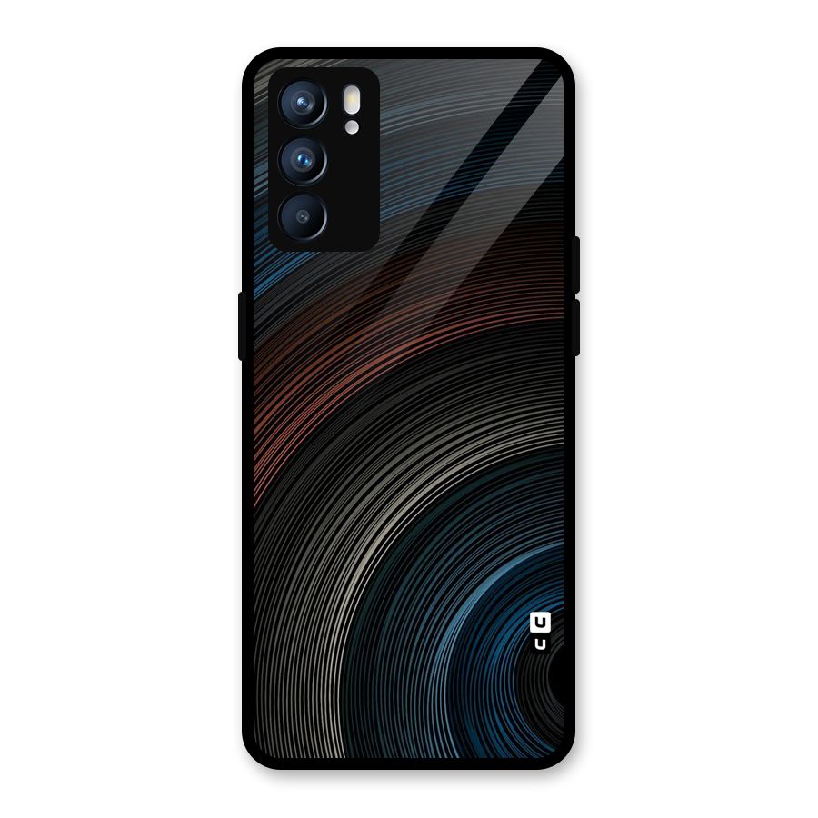 Dark Shade Swirls Glass Back Case for Oppo Reno6 5G