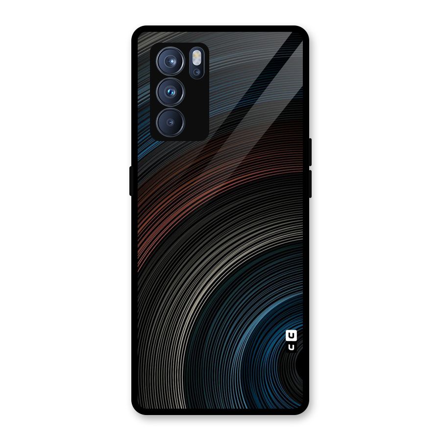 Dark Shade Swirls Glass Back Case for Oppo Reno6 Pro 5G