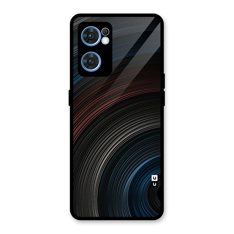 Dark Shade Swirls Glass Back Case for Oppo Reno7 5G